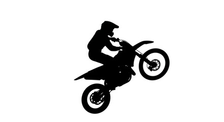 Motorcyclist Performing Stunt Jump. © FURI