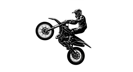 Motorcyclist Performing Stunt Jump. © FURI