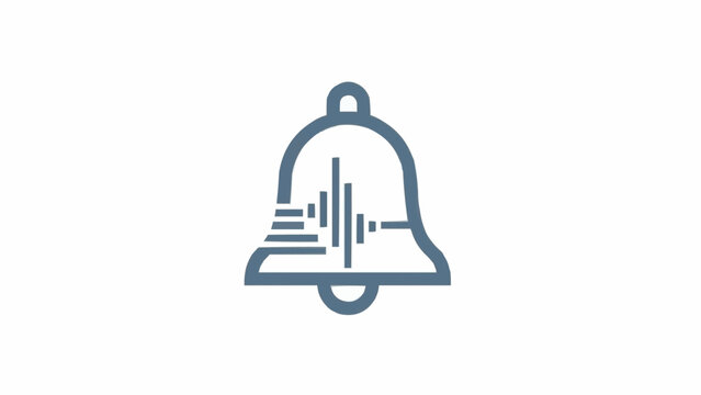 Notification bell icon with sound waves.