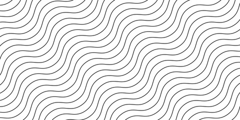 Fototapeta premium simple black thin line smooth wave pattern for banner poster background.