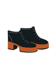 stylish women&rsquo;s boots vector illustration full view