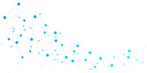 Blue Abstract Geometric Network Connection Plexus Background. Suitable For Technology, Data Visualization, Internet Communication, And Futuristic Innovation Concept. © Accountanz