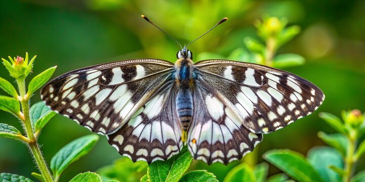 Melanargia Larissa Butterfly in Natural Habitat 