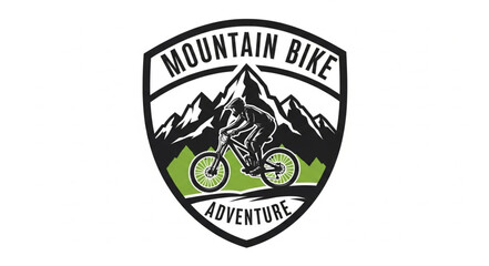 Obraz premium Mountain Bike Adventure Logo Design.