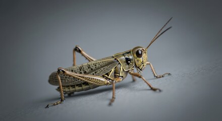 Grasshopper with brown/black patterns