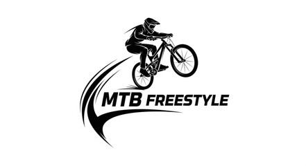 Mountain Bike Freestyle Logo Design. © HENI