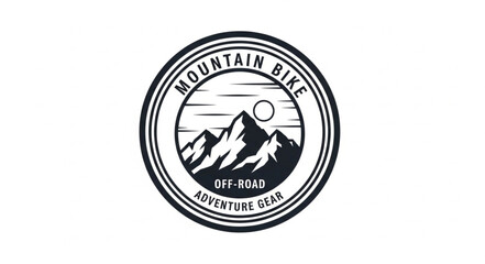 Obraz premium Mountain Bike Logo Design Illustration.