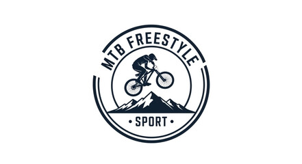 Obraz premium Mountain Bike Freestyle Sport Logo.
