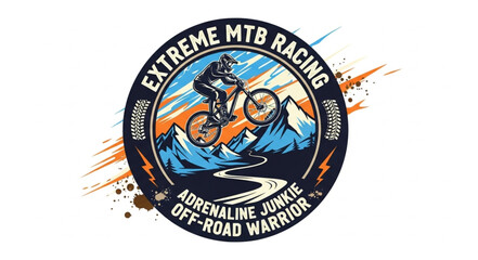 Mountain Bike Racing Logo Design. © Tama