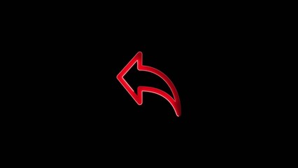 Glowing red curved arrow pointing left with smooth gradient on Generate title without using the word "Title:" before it. black background