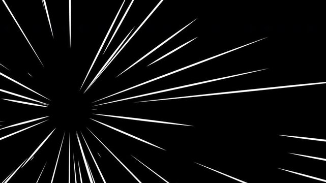Diagonal Speed Lines Burst Background From Left Side &ndash; 4K Animation Video Motion Graphics With Black Screen Background