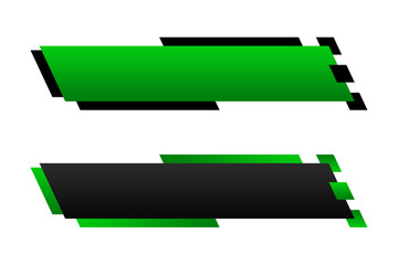 lower third design green black for element design template transparent png file