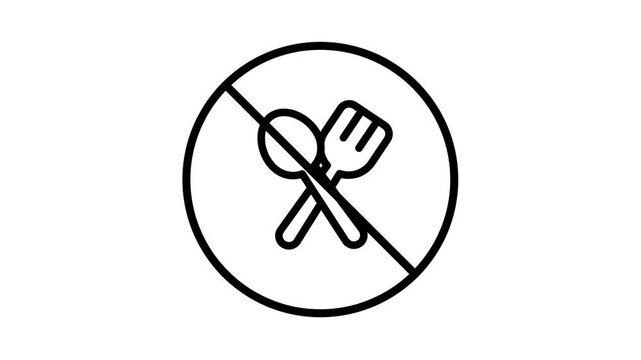 No food or drink allowed animated icon