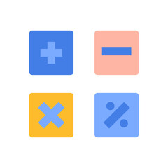 Fototapeta premium Basic Math Operations Icons