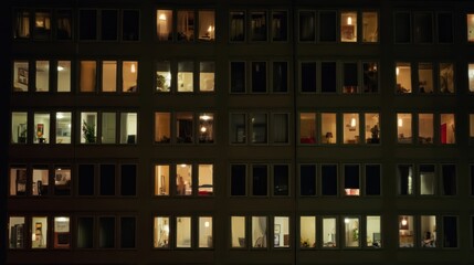 複数のビルの窓