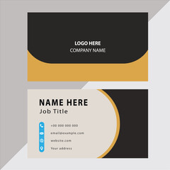 Bold Black and Yellow Modern Business Card Template