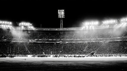 ライトアップされた競技場