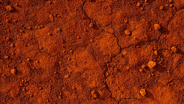 Red Clay Soil Earth Texture Top Down