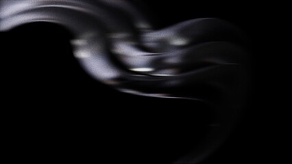 Flowing grainy silver abstract wave on black background with smooth gradient and dark minimalist aesthetic design