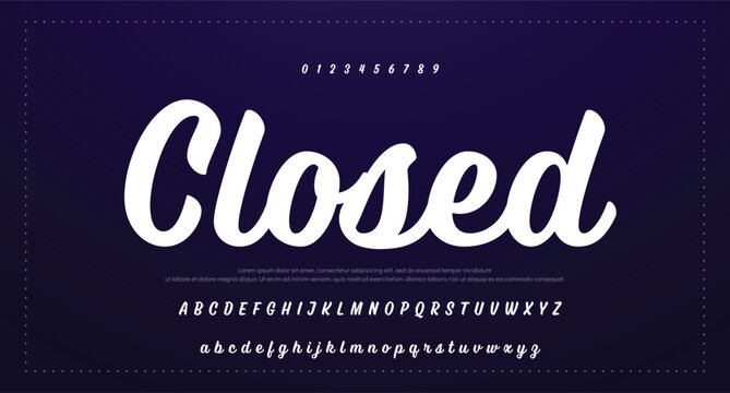  signature font isolated on grey background. brus style alphabet. Vector logo letters. 