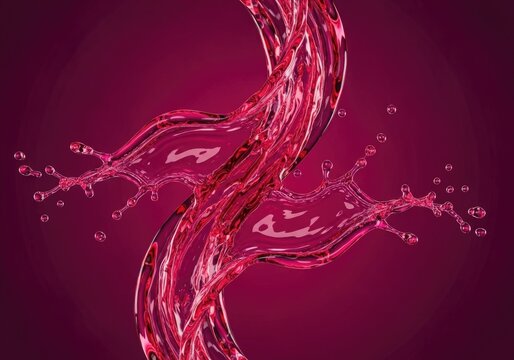 Vibrant pink liquid splash