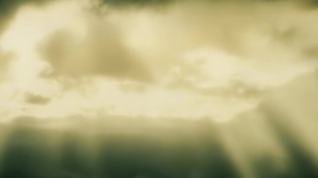 Golden sunbeams bursting through dramatic, dark, and cloudy skies, creating a powerful and hopeful atmospheric light effect symbolizing divine intervention or new beginnings