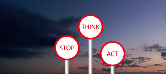 Awareness photo vector illustration - road safety message - children's education poster, Flat design, colorful SIGN