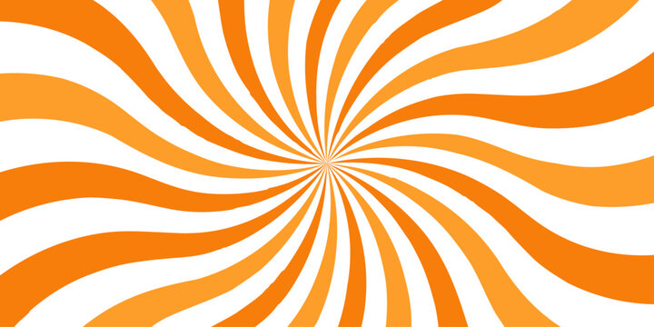 abstract orange and white retro with sunburst pattern orange and white design. Vintage sunrays illustration swirl line. sun beam vector banner design and comic burst gradient concept pa