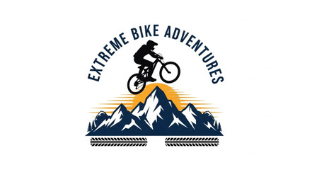 Mountain Biker Riding Downhill Freely. © Ahmad