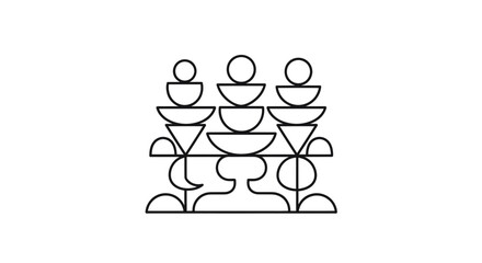 Balanced Geometric Forms Symbolizing Equality