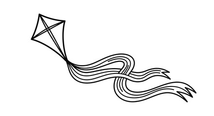 Limitless Potential Concept with Flying Kite Line Vector