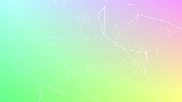 Pastel geometric minimalist abstract colorful polygonal web background animation