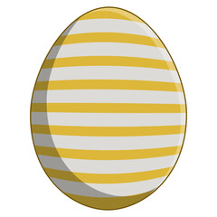Beautiful yellow striped easter egg, a simple and elegant design perfect for spring and holiday themes