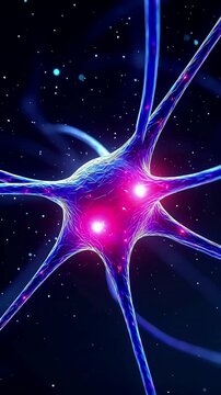 Neuron cell structure in space