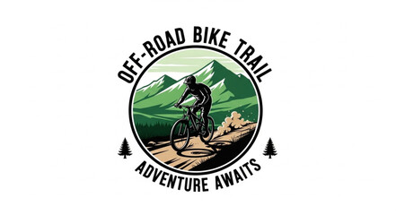 Mountain Biking Off Road Trail Logo.