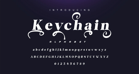 Abstract elegant typeface displays font vector. Luxury minimalist typography style © Lyndon