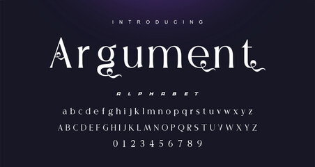Abstract elegant typeface displays font vector. Luxury minimalist typography style © Lyndon