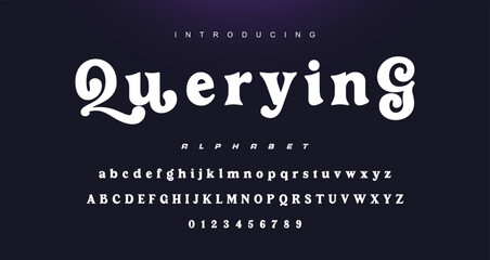 Abstract elegant typeface displays font vector. Luxury minimalist typography style © Lyndon