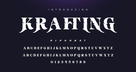 Abstract elegant typeface displays font vector. Luxury minimalist typography style © Lyndon