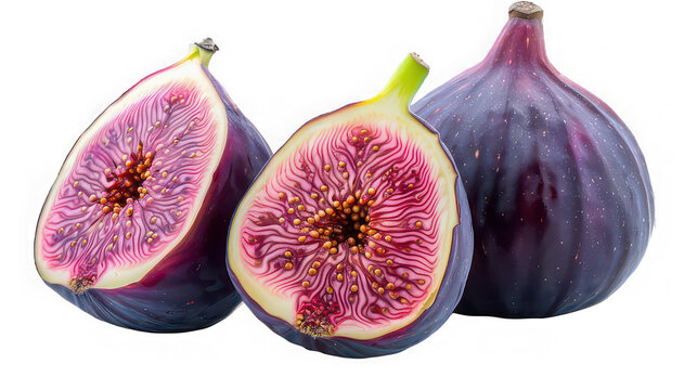 A vibrant display of fresh figs on a black background