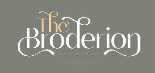 Modern elegant luxury logo alphabet font. Typography beautiful fashion classic letters serif italic fonts decorative wedding vintage logos. vector illustration