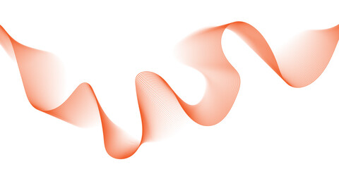 Fototapeta premium White paper Technology illustration gradient waves. Flow wave with line landscape. Modern music glowing wavy lines with technology connection concept. Abstract technology lines mesh background.