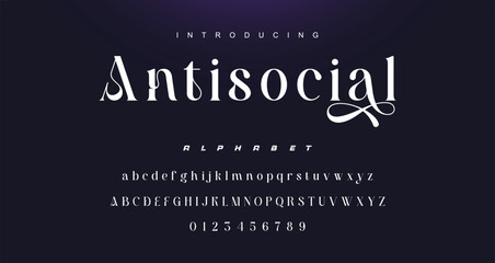 Typography beauty fashion elegant minimalist serif italic fonts decorative wedding vintage retro logos. Minimal luxury font alphabet logo. Vector illustration. © Lyndon