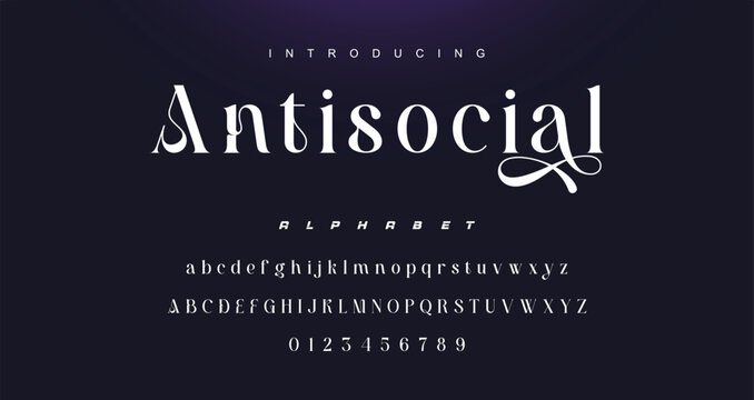 Typography beauty fashion elegant minimalist serif italic fonts decorative wedding vintage retro logos. Minimal luxury font alphabet logo. Vector illustration.