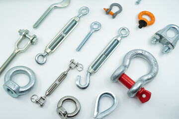 Fototapeta premium Accessoire de levage anneau, crochets pour usine et industrie