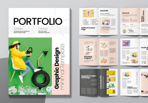 Creative Professional Graphic Designer Portfolio Layout