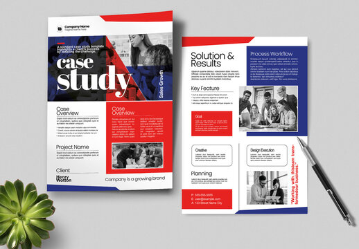 Modern Corporate Case Study Business Template Design