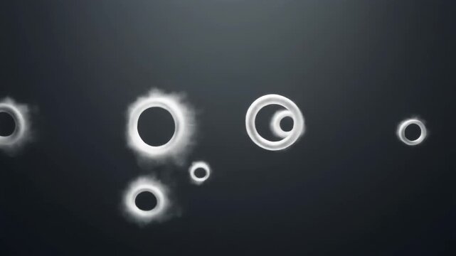 Glowing energy rings abstract macro animation dark cinematic background loop