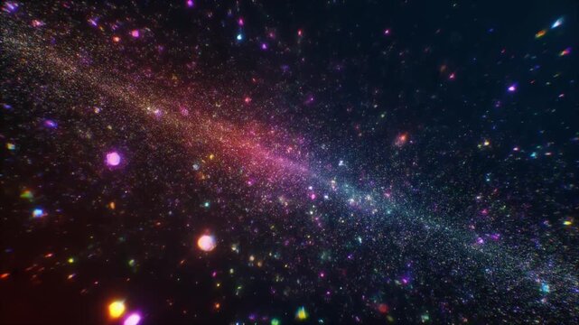Colorful galaxy stars universe cosmic space background seamless loop