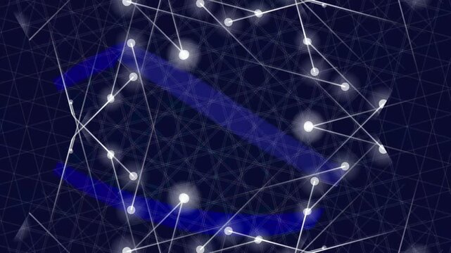 Constellation Patterns in Dark Blue Space.